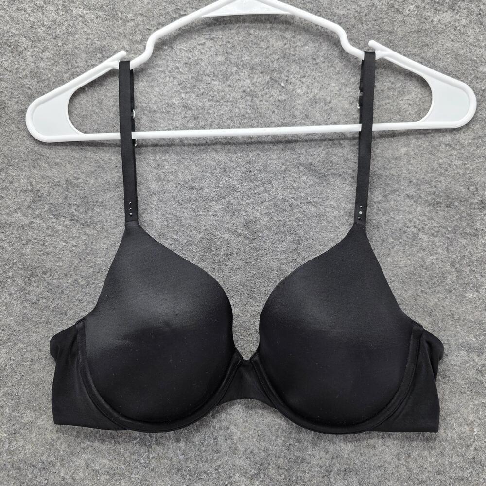 Victoria's Secret Bra Womens 34C Black T-Shirt Biofit Underwire Molded Padded
